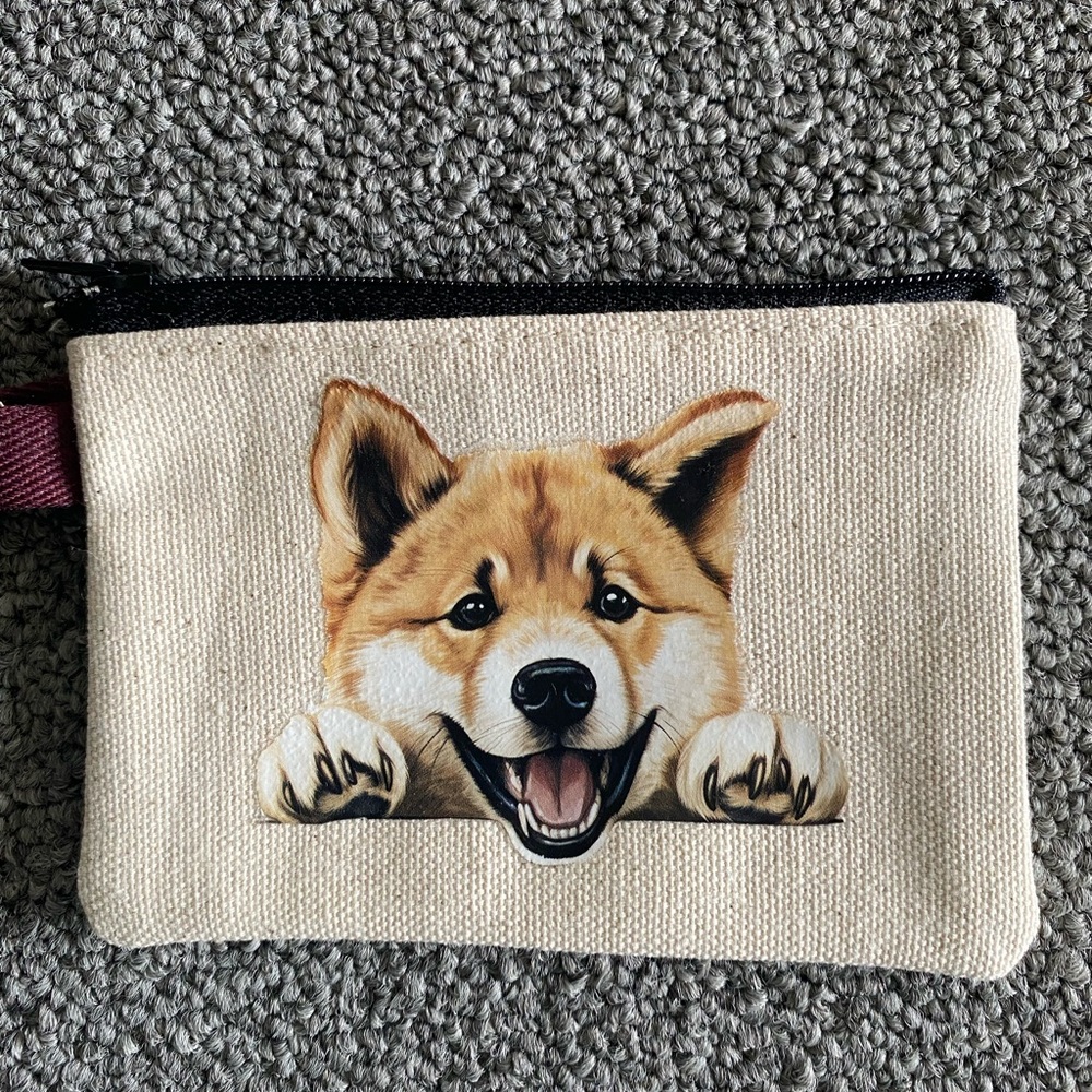zippered  Coin accessory Pouch with Dog pick one - Picture 11 of 13